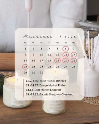 📆Kalendář akcí na PROSINEC 🕯️🎁 Pojďme se společně potkat v posledním měsíci v roce! 🙌🏼❤️ Chceme Vám být, co nejblíže,...