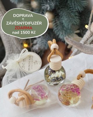 🎁Závěsný difuzéry jsme ještě nerozdávali!🎁 Stačí nakoupit nad 1500 Kč a v košíku si můžete vybrat, kterou vůni chcete.🤩...